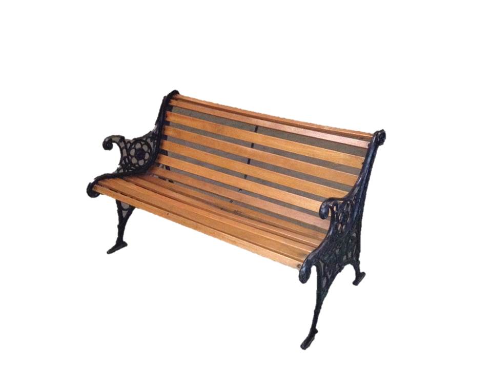 Park Bench Wrought Iron And Wood, Iron Outdoor Bench
